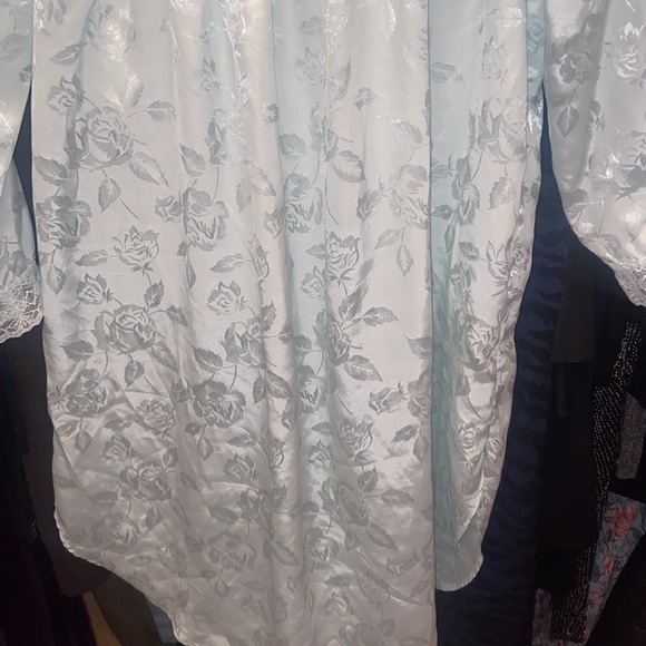 Elegant St Michael vintage jacquard print lace detail long sleeve knee length - Picture 4 of 8